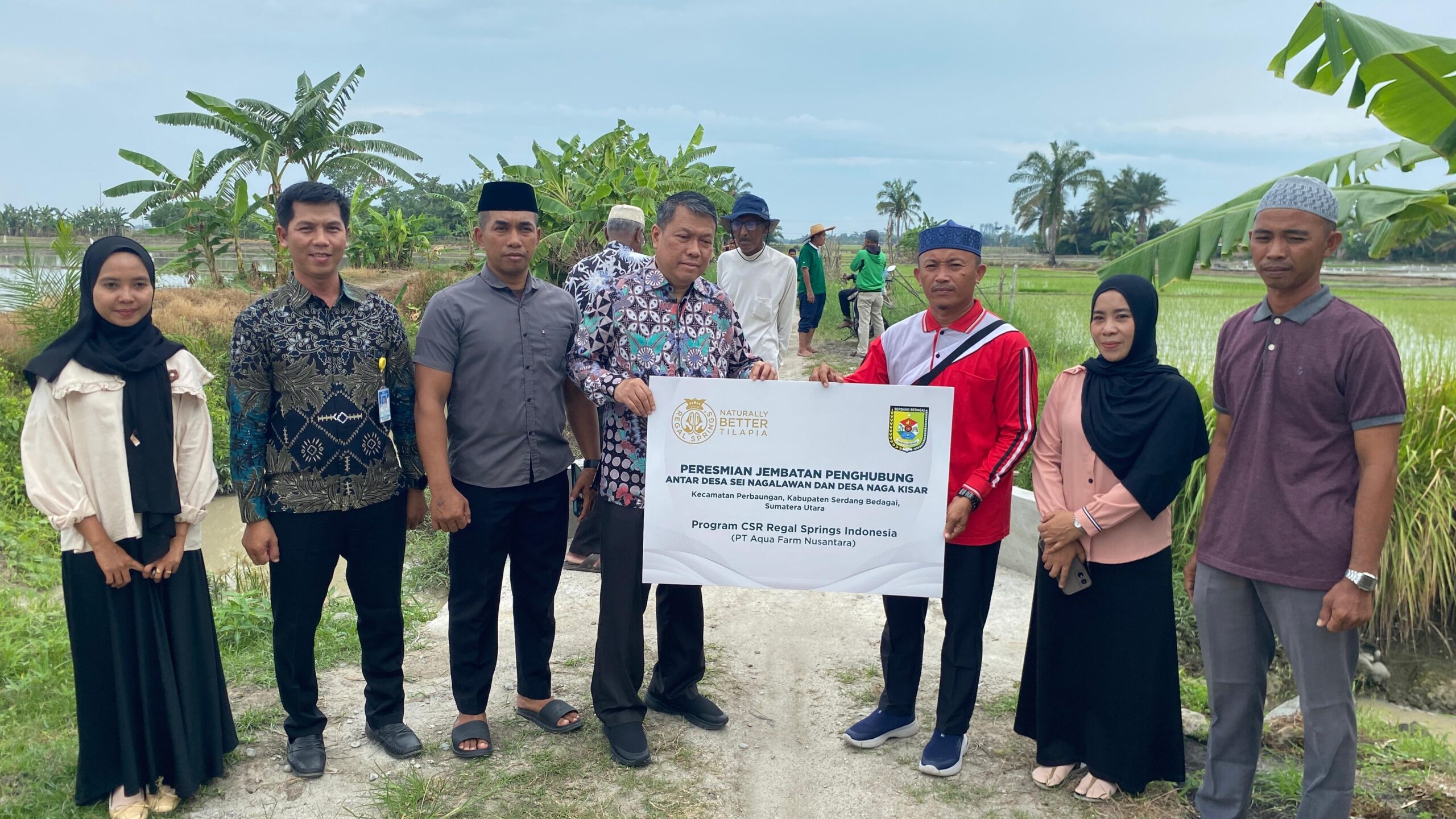 Regal Springs Indonesia Resmikan Jembatan Penghubung Sei Nagalawan–Naga Kisar, Dorong Akses dan Produktivitas Warga